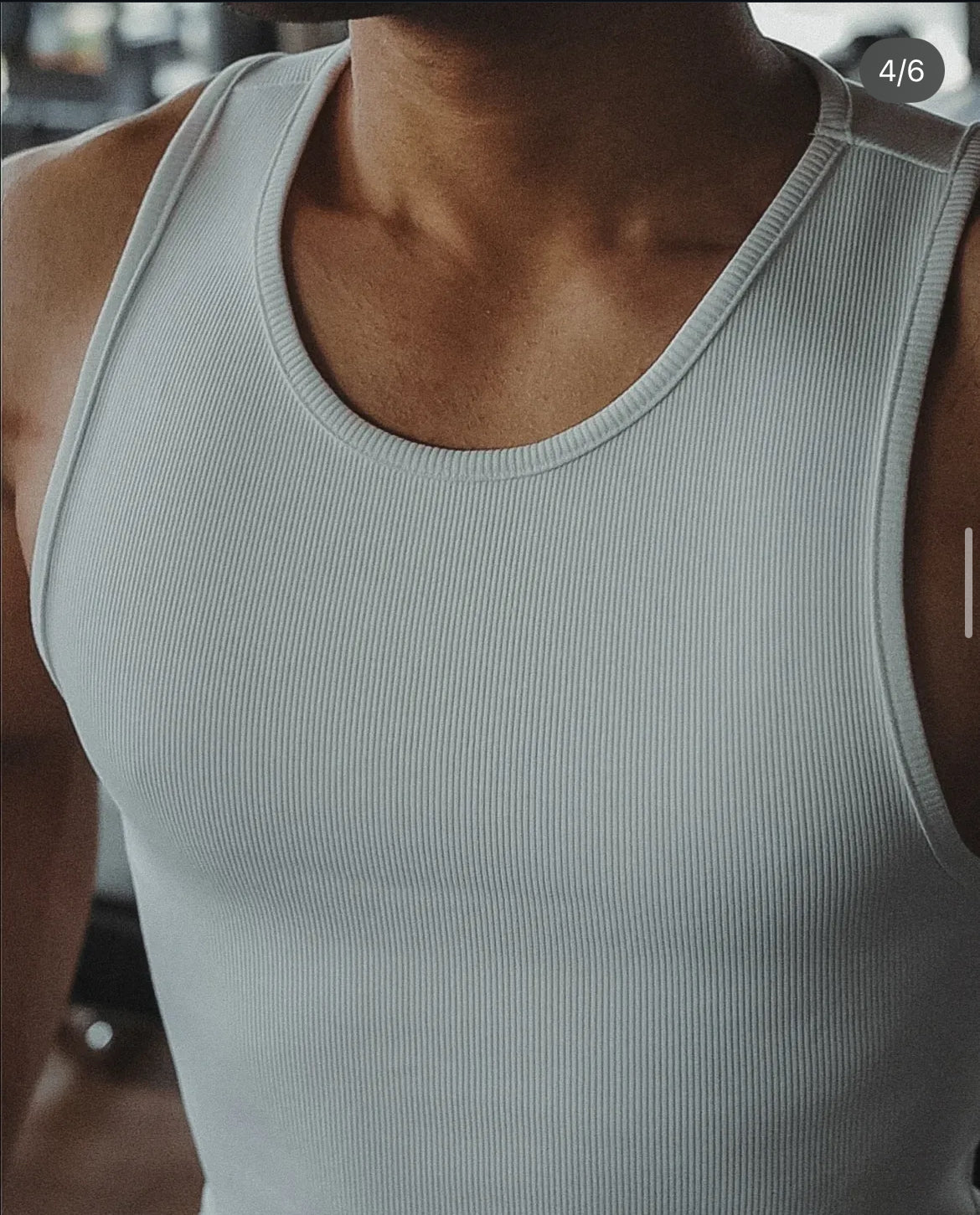 Ribbed Tank Top-White