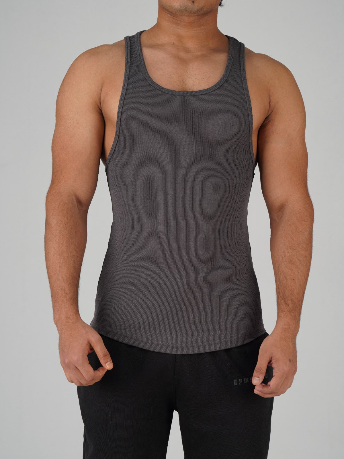 Ribbed Tank(Dark Grey)