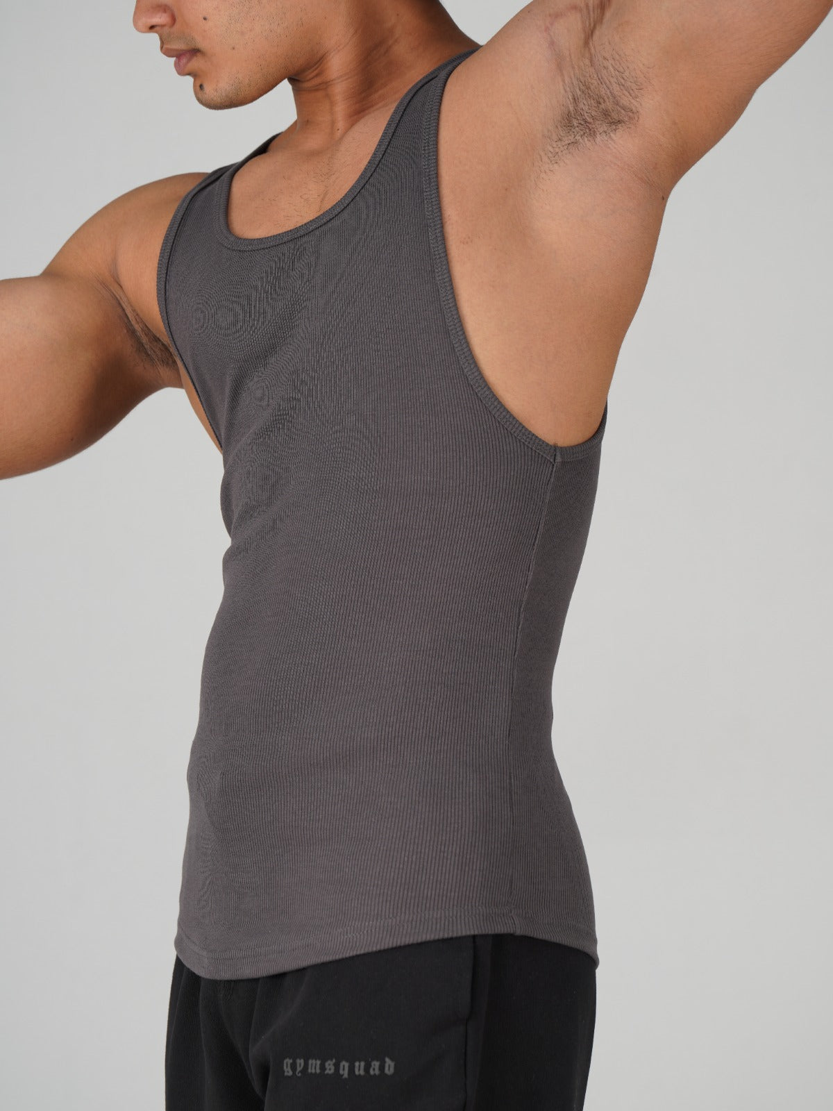 Ribbed Tank(Dark Grey)