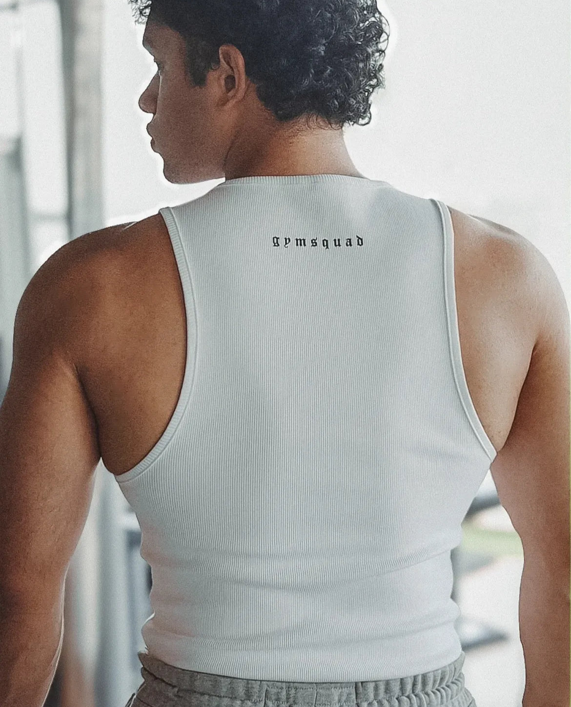 Ribbed Tank Top-White