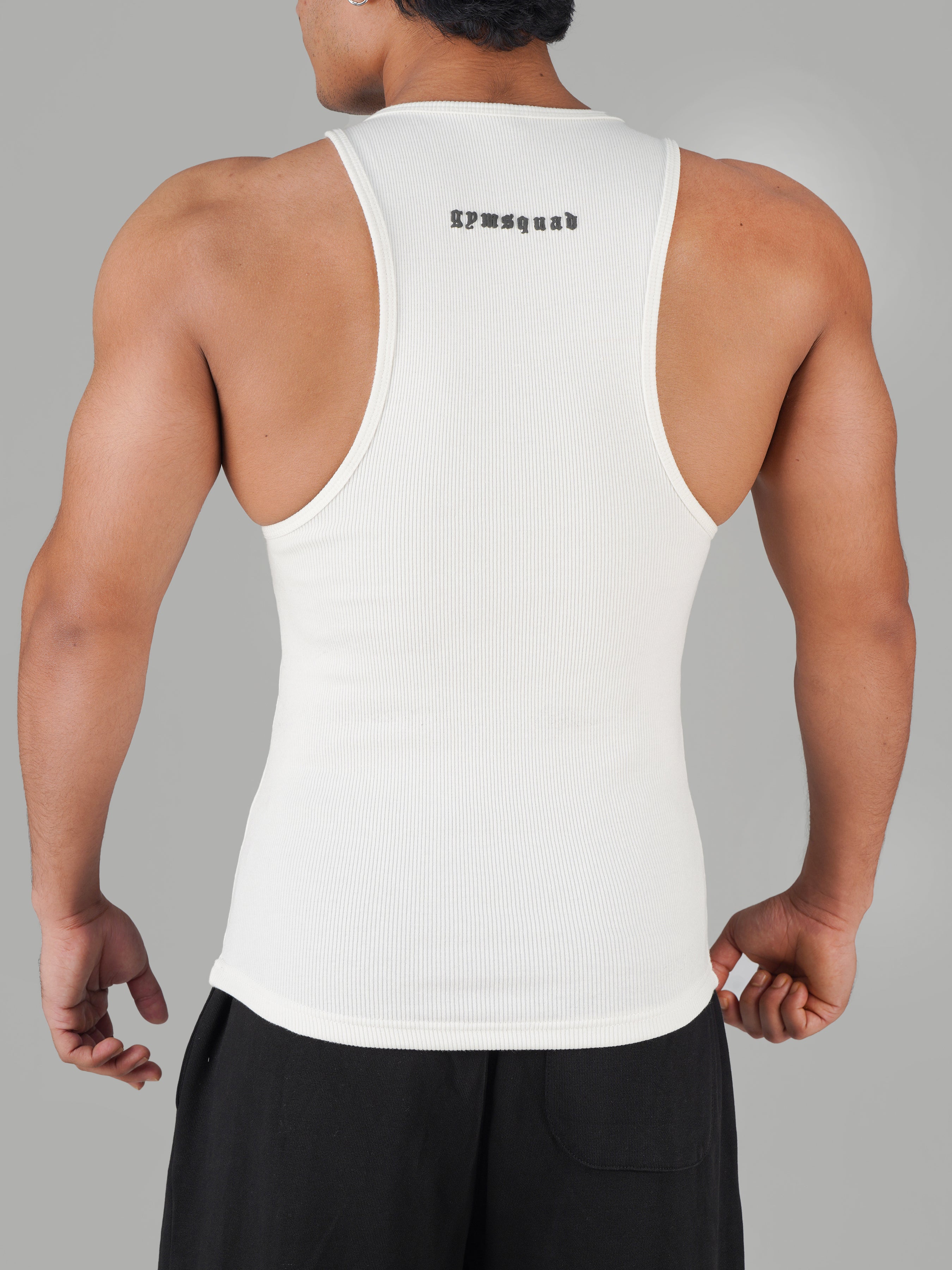 Ribbed Tank(White)