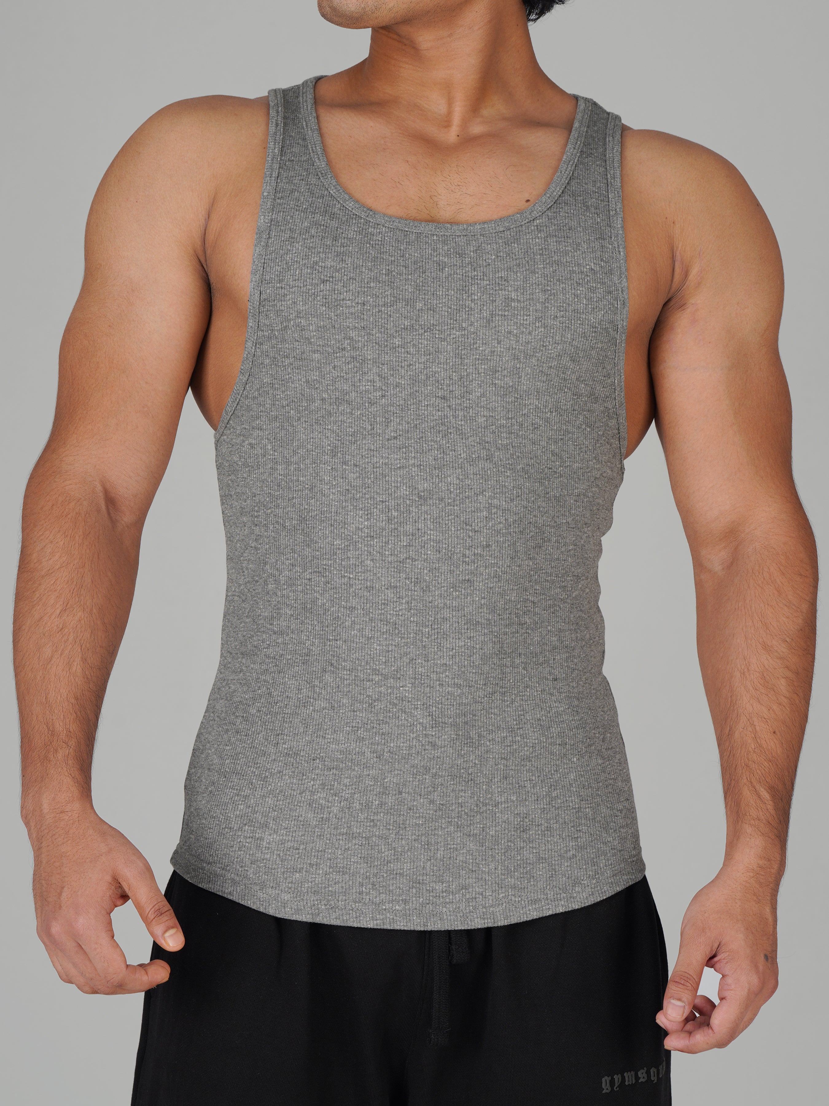 Ribbed Tank(Grey)