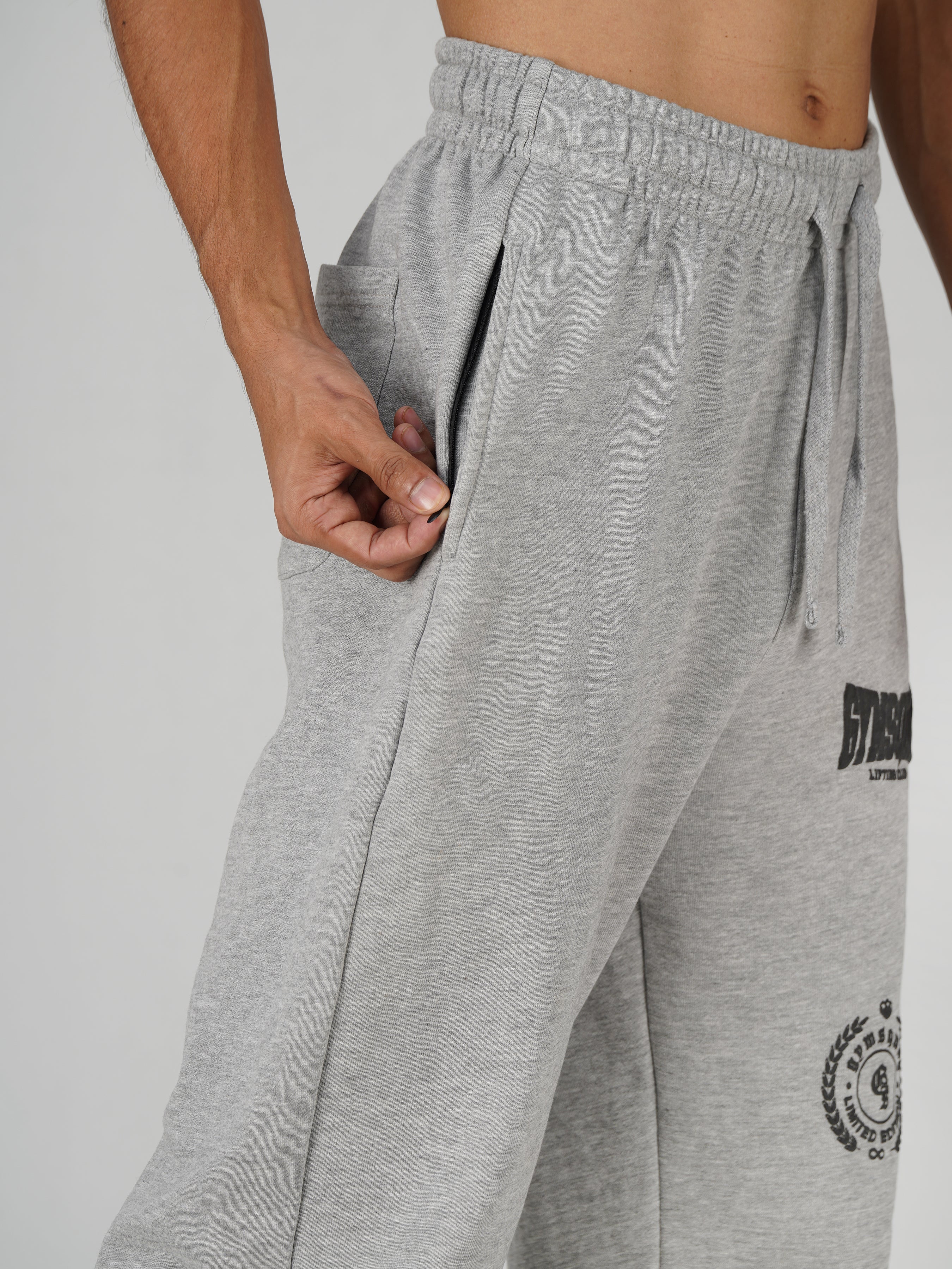 Lifting Club Cuffed Sweatpants(Grey)