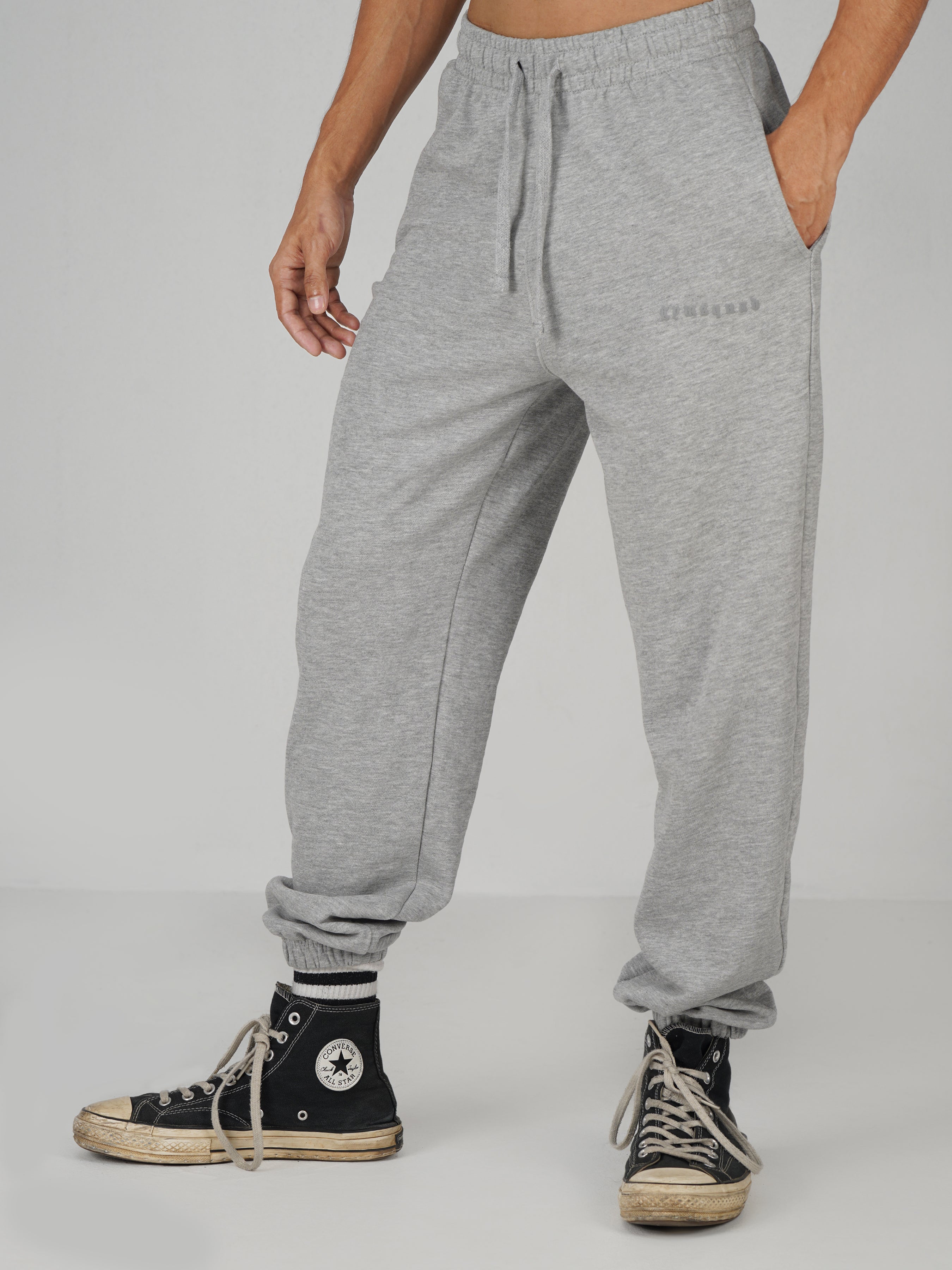 Classic Series Cuffed Sweatpants(Grey)