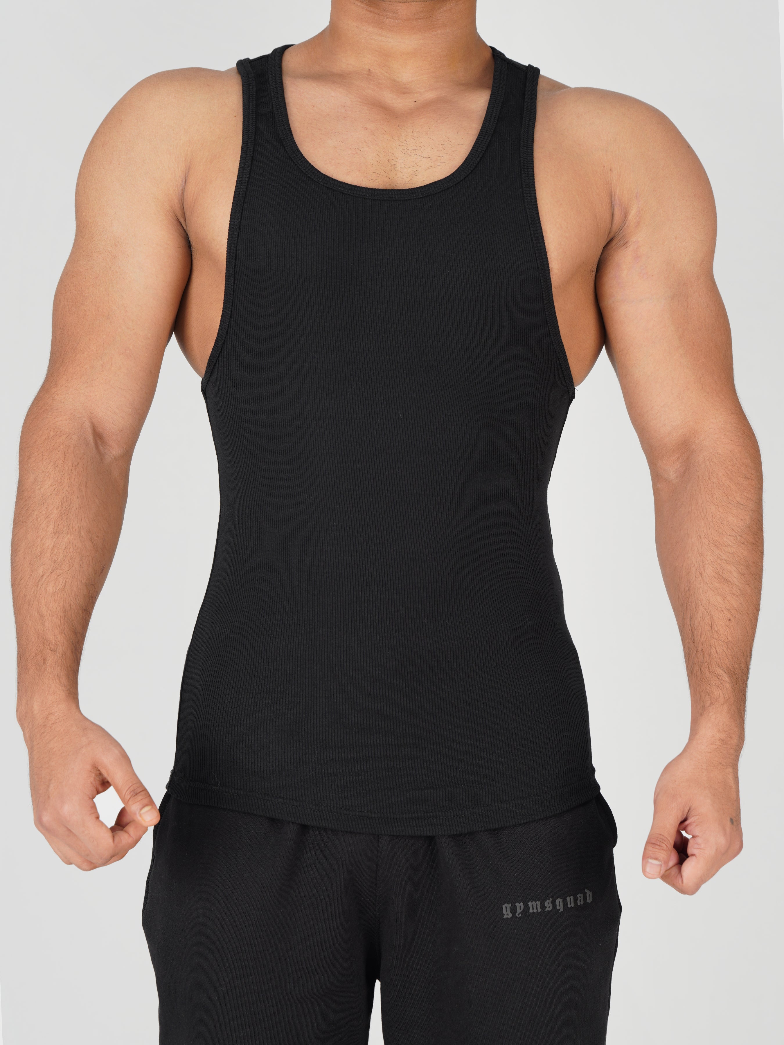 Ribbed Tank(Black)