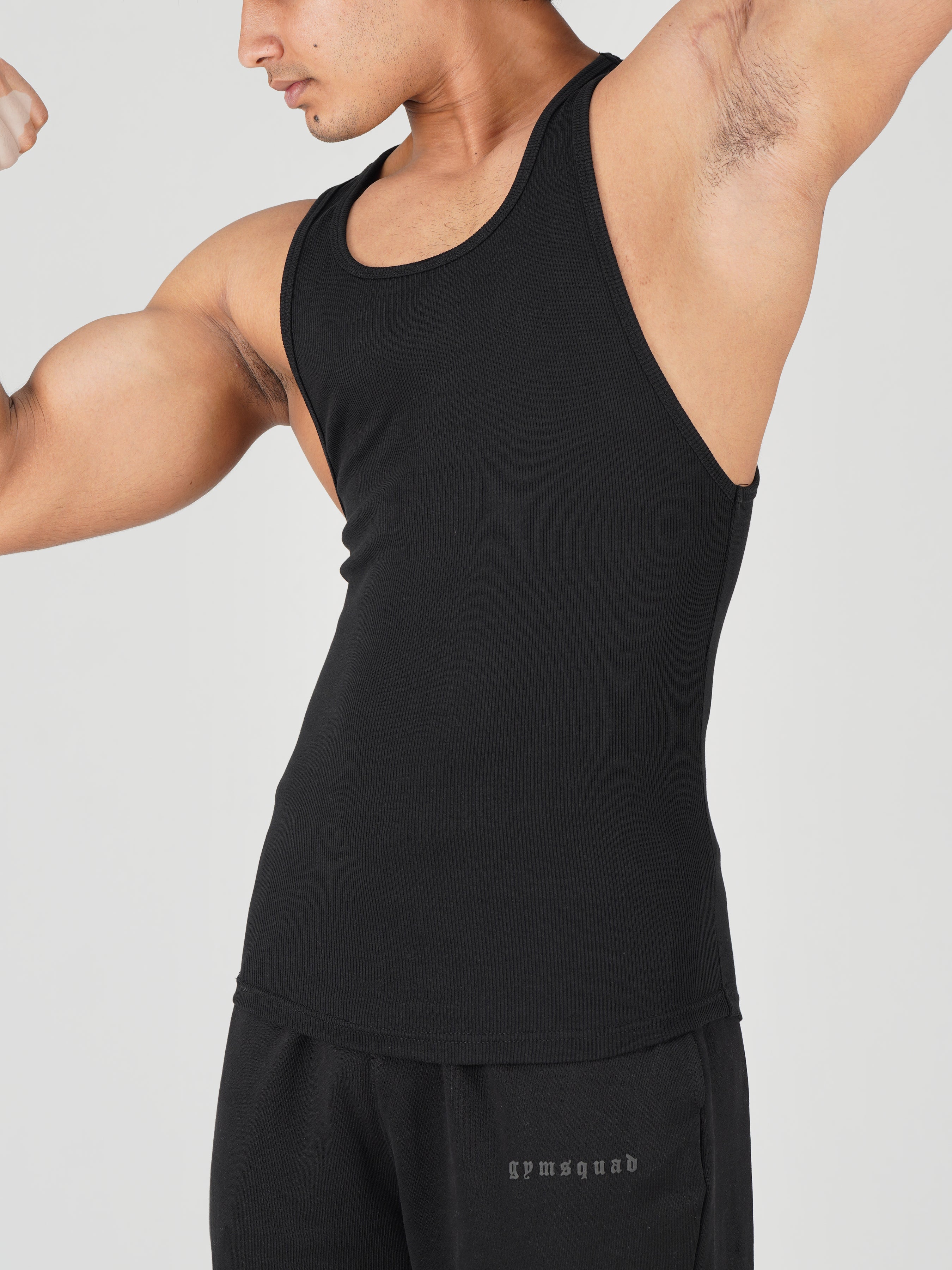 Ribbed Tank(Black)
