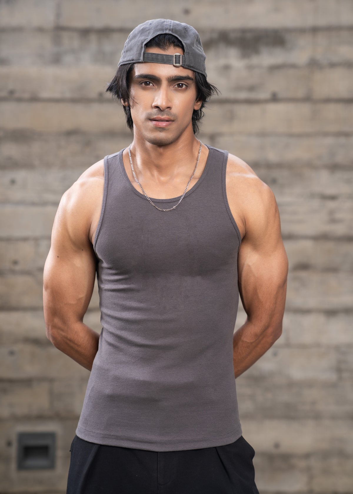 Ribbed Vest(Dark Grey)