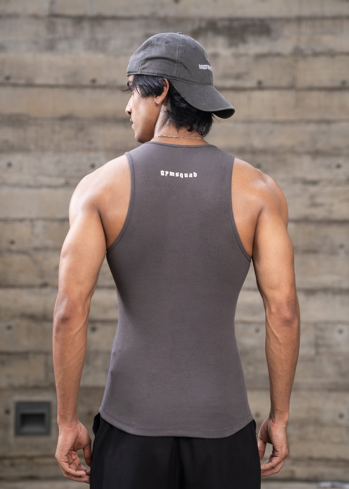 Ribbed Vest(Dark Grey)