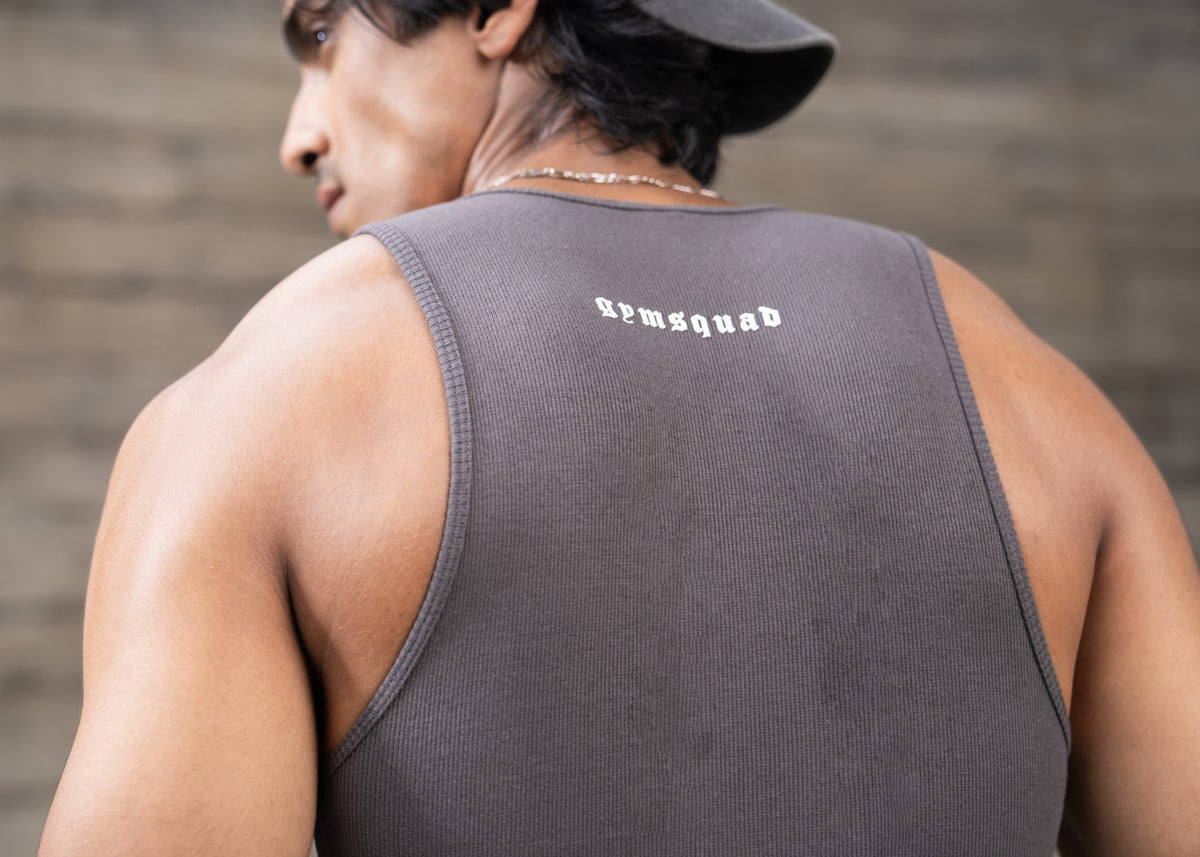 Ribbed Vest(Dark Grey)