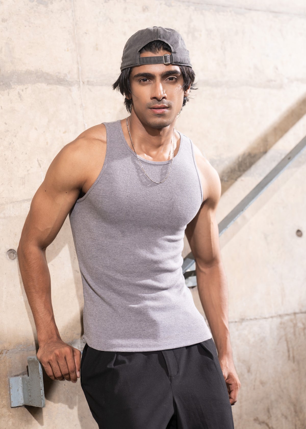 Ribbed Vest(Grey)
