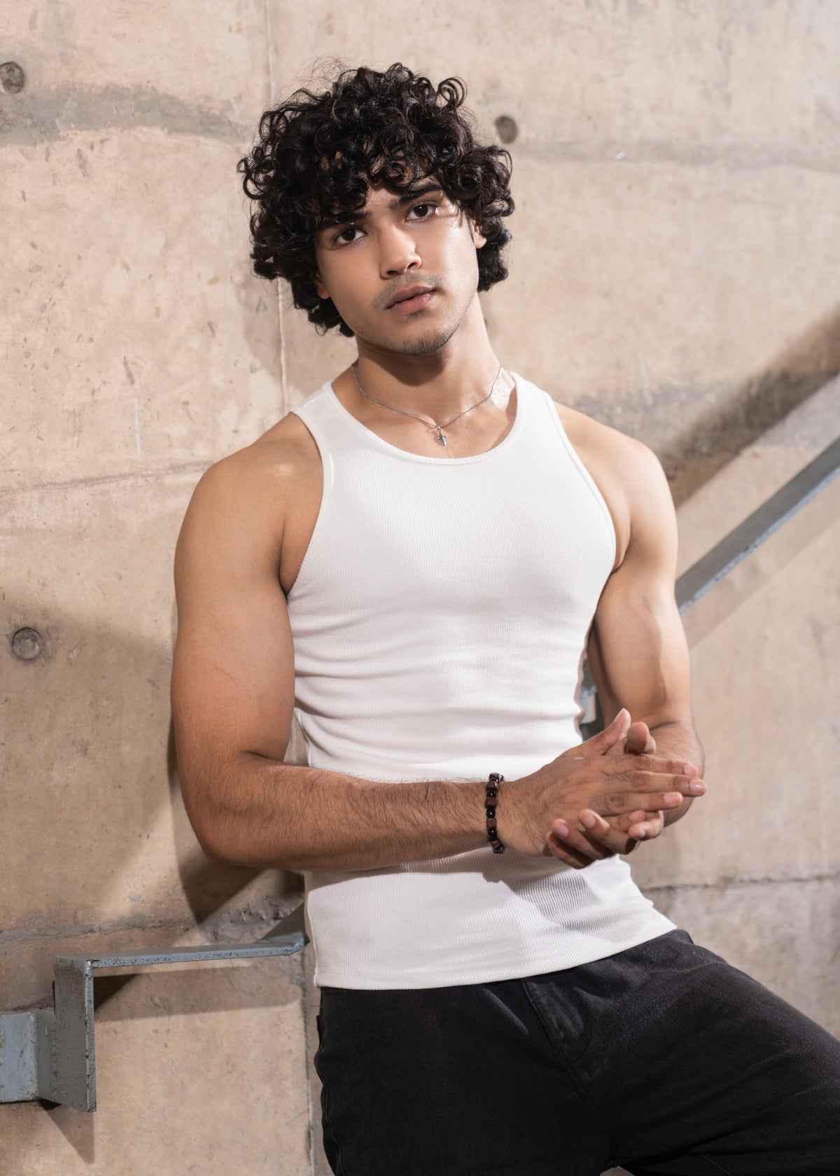 Ribbed Vest(White)