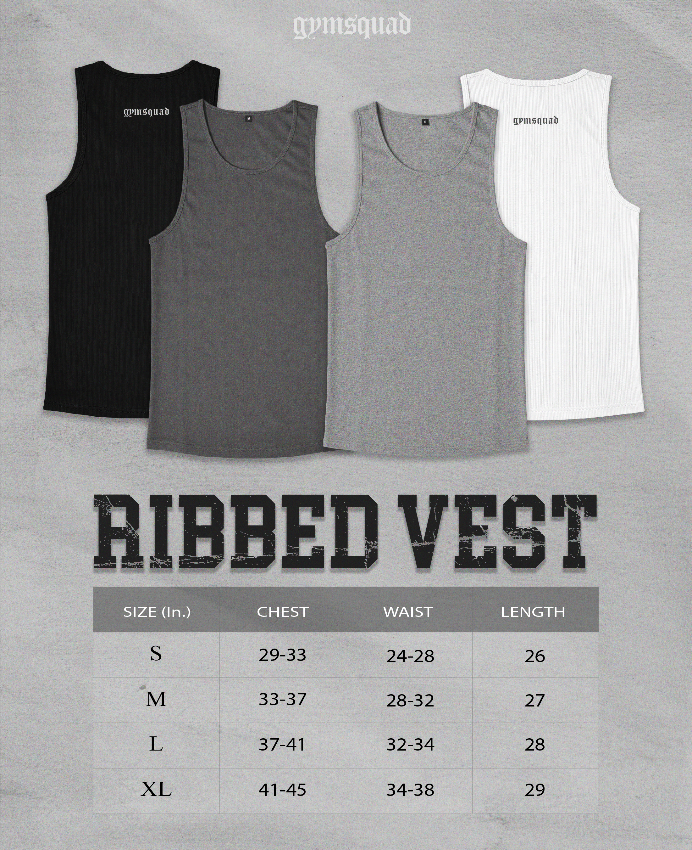 Ribbed Vest(White)